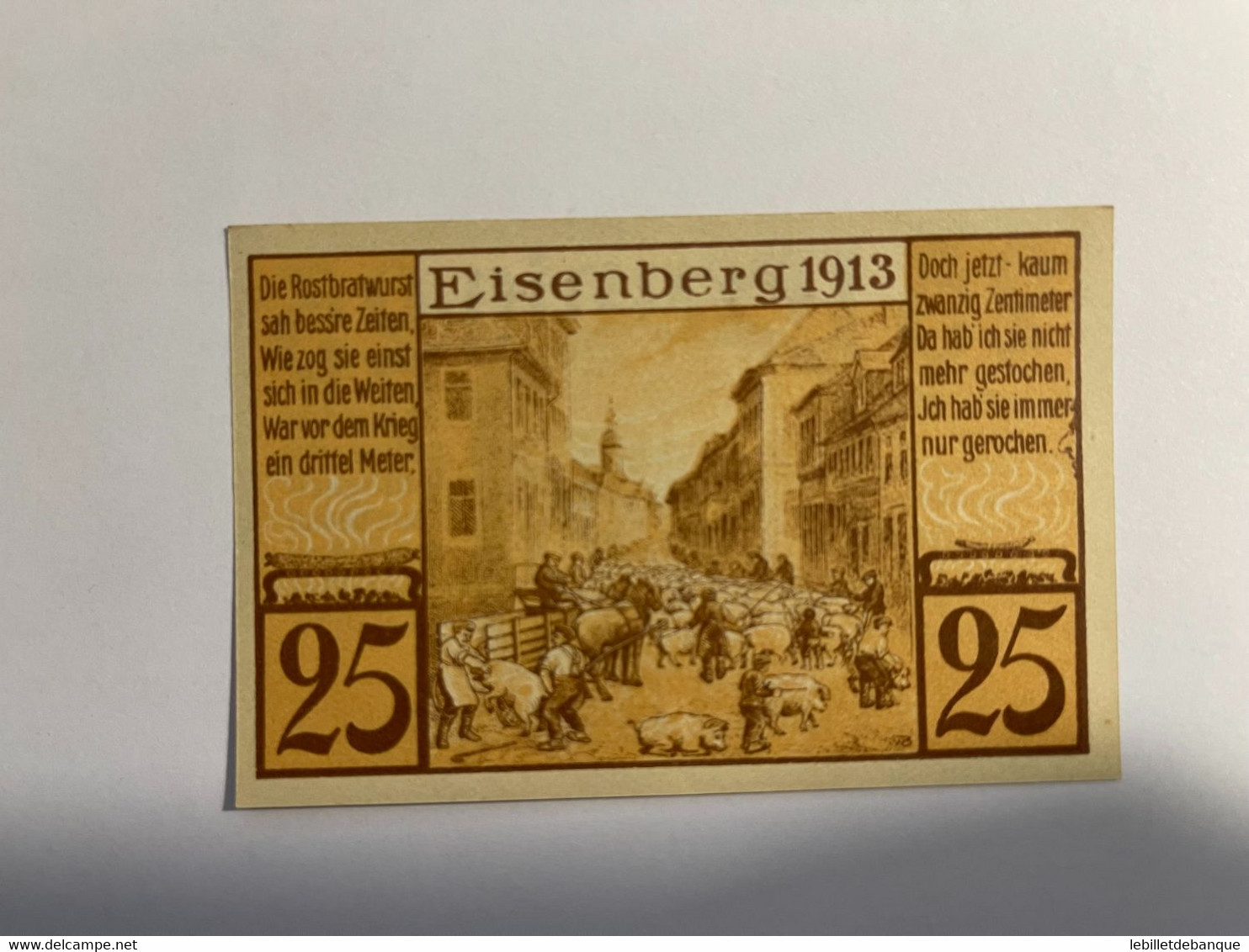 Allemagne Notgeld Eisenberg 25 Pfennig - Colecciones