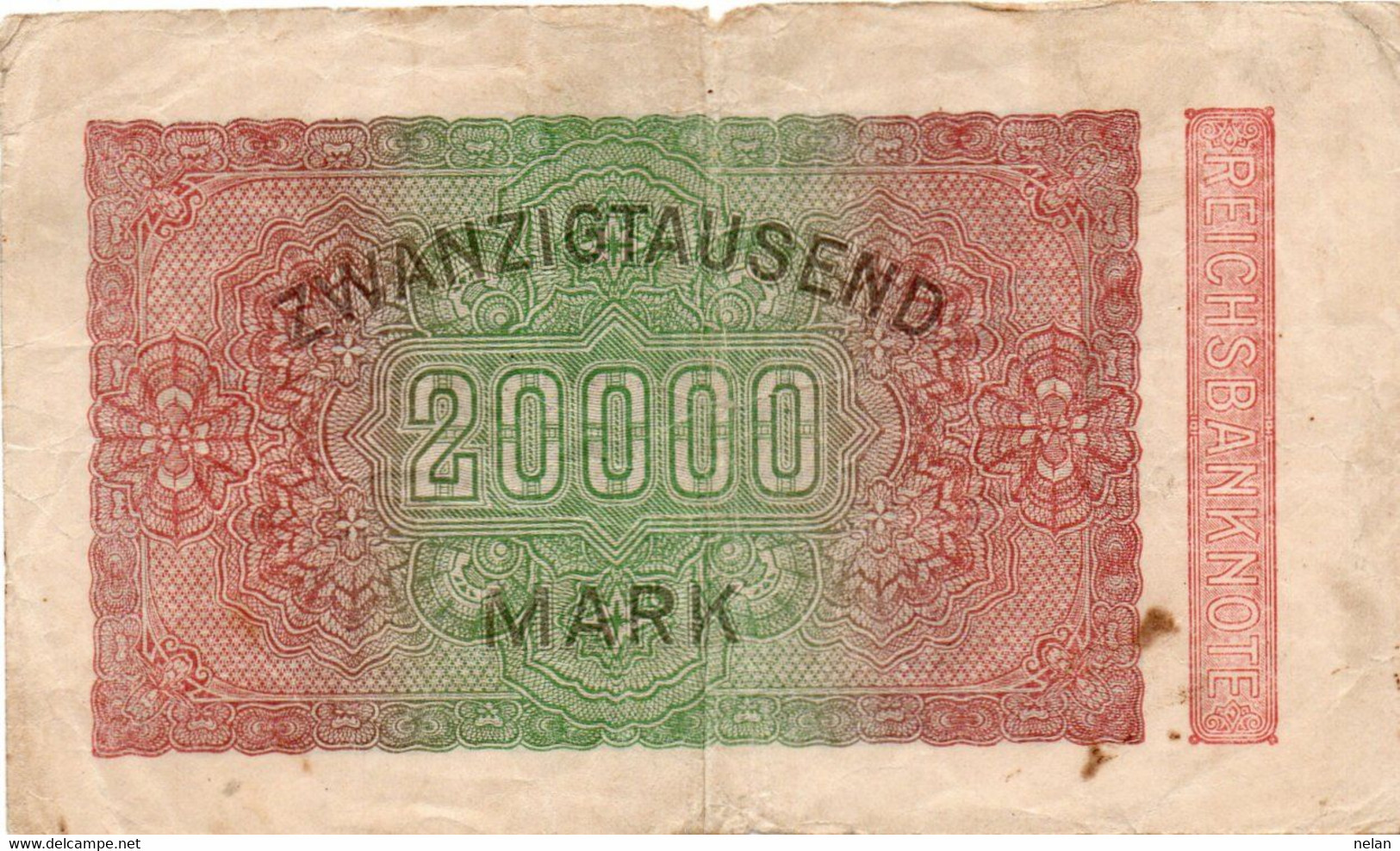 GERMANIA-20000 MARK 1923  -Wor:P-85a.2, Ros:R-84b  - Ringe  - Circ. - 20000 Mark