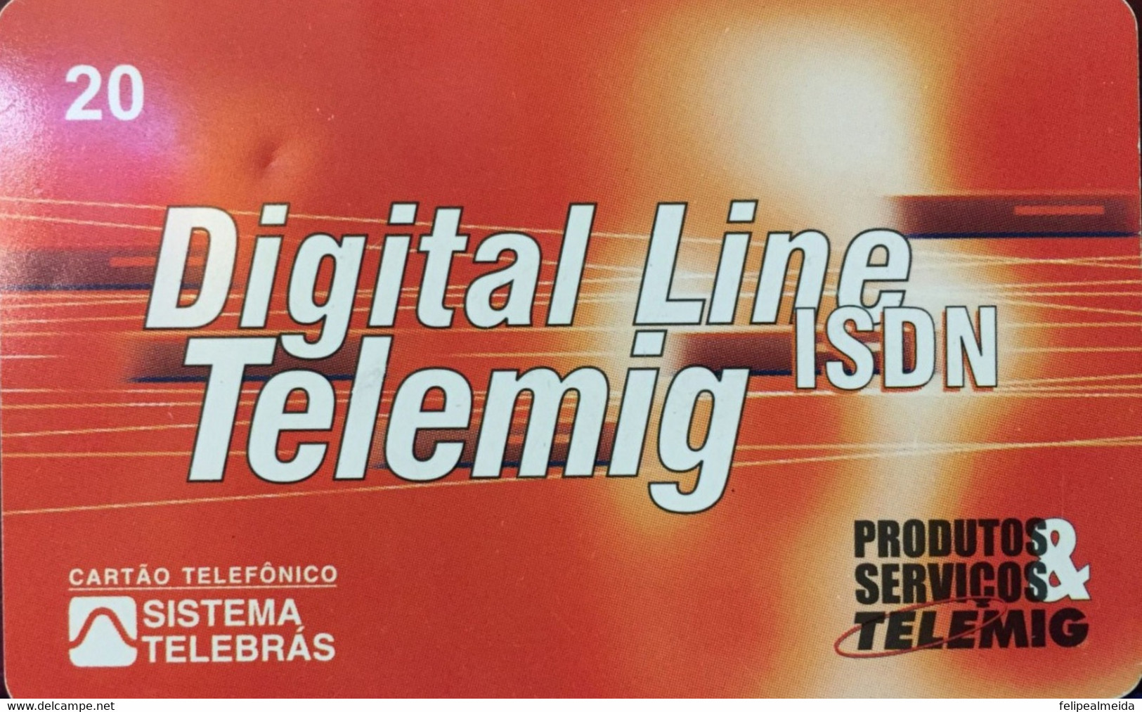 Phone Card Manufactured By Telebras In 1998 - Disclosure Of Digital Line ISDN OperadoraTelemig - Opérateurs Télécom