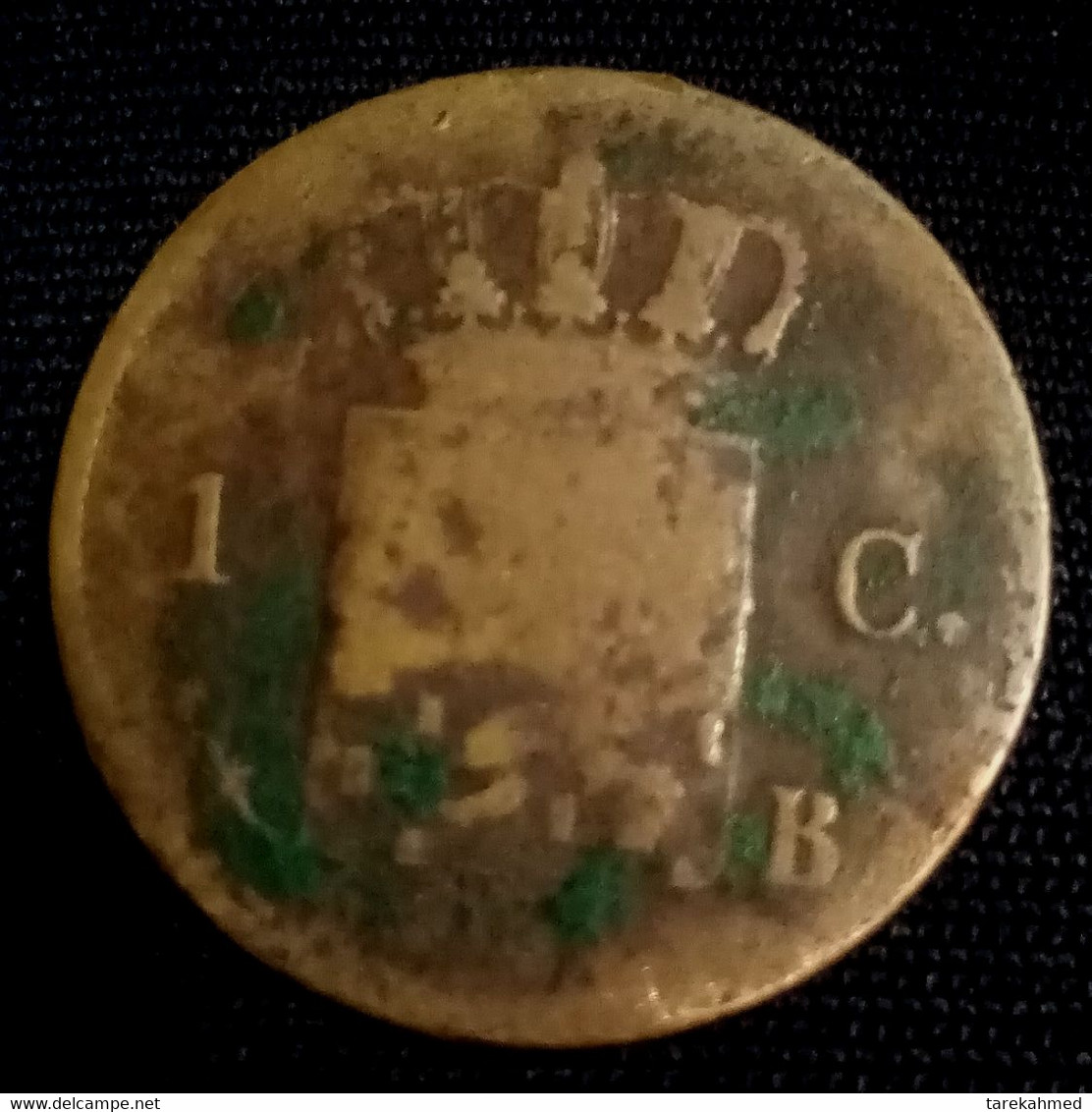 Neatherland , 1 Cent , 1823 B Bruxelles, William I, KM# 47 ,, Gomaa - 1815-1840: Willem I.