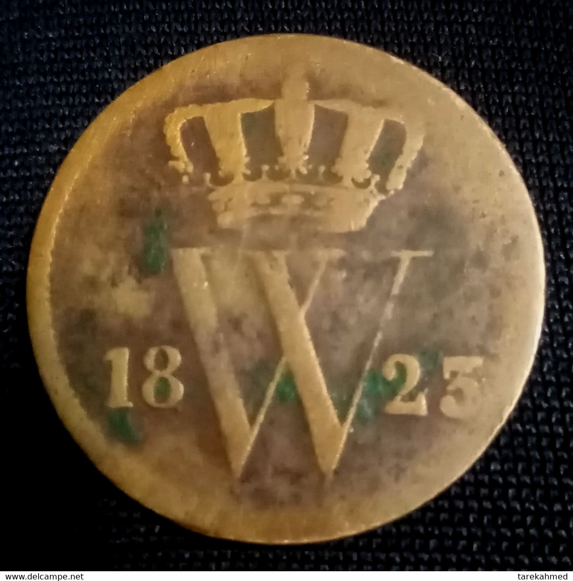 Neatherland , 1 Cent , 1823 B Bruxelles, William I, KM# 47 ,, Gomaa - 1815-1840: Willem I.