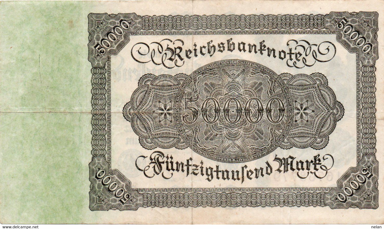 GERMANY- 50000 MARK 1922 -  Wor:P-79/1, Ros:R-79a - Xf - 50000 Mark