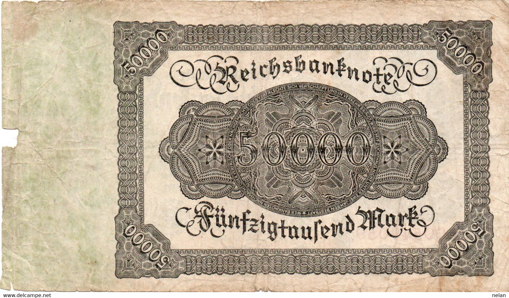 GERMANY- 50000 MARK 1922 -  Wor:P-79/1, Ros:R-79a - 50000 Mark