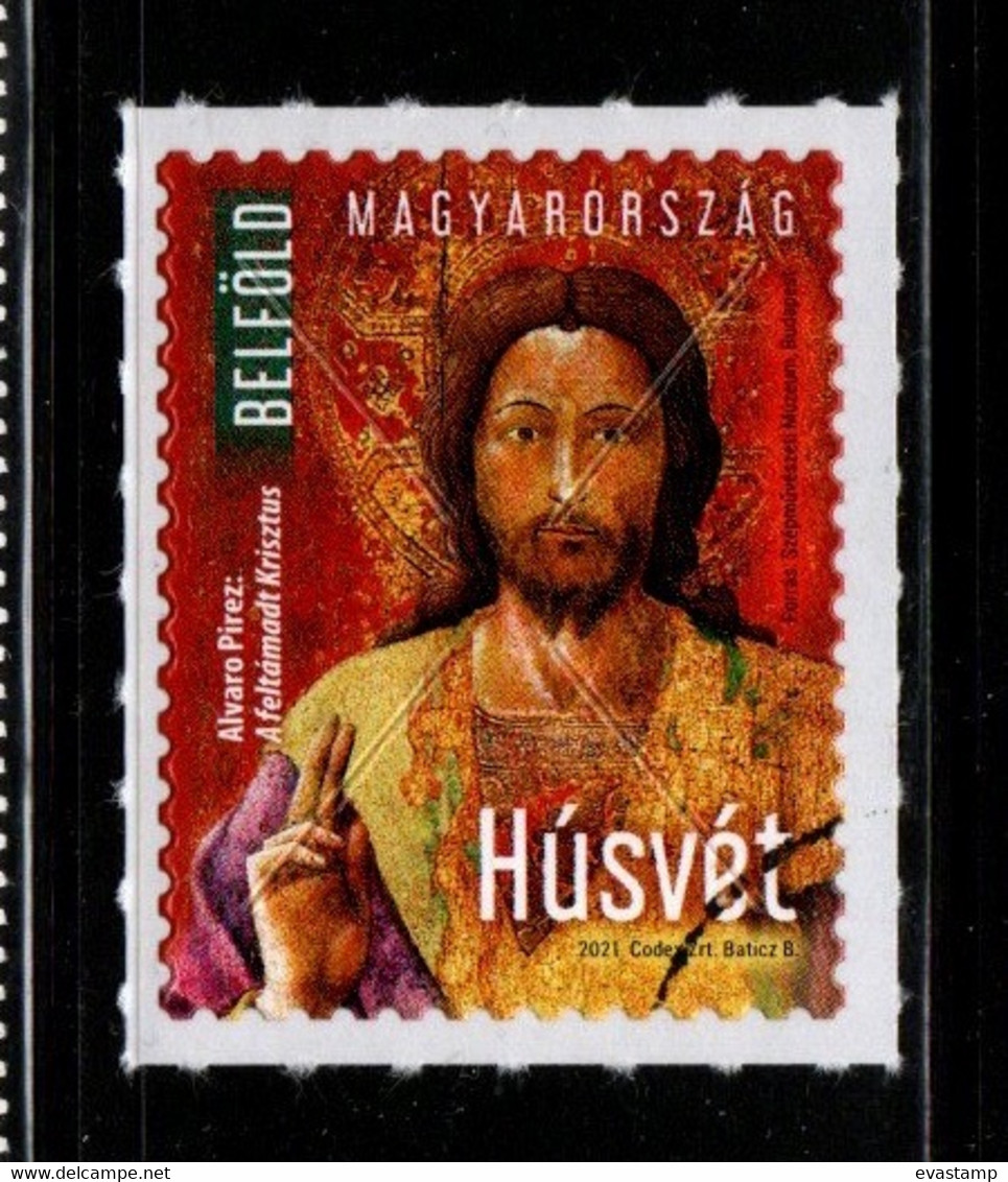 HUNGARY - 2021. ​​​​​​​SPECIMEN - Easter / Risen Christ By Alvaro Pirez- Portuguese Painter MNH!!! - Ensayos & Reimpresiones