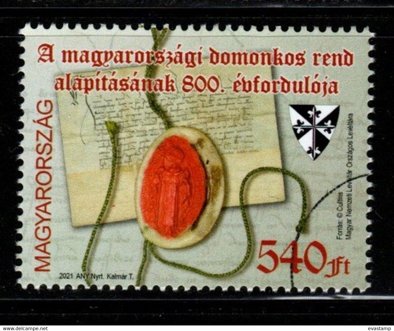 HUNGARY - 2021. - ​​​​​​​SPECIMEN - The 800th Anniversary Of The Founding Of The Dominican Order In Hungary  MNH!!! - Essais, épreuves & Réimpressions