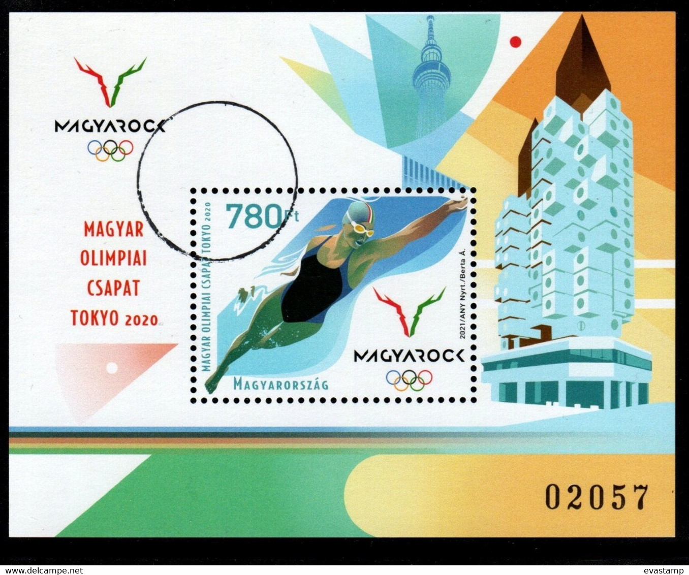 HUNGARY - 2021. SPECIMEN S/S -  32nd Summer Olympic Games, Tokyo  MNH!!! - Prove E Ristampe