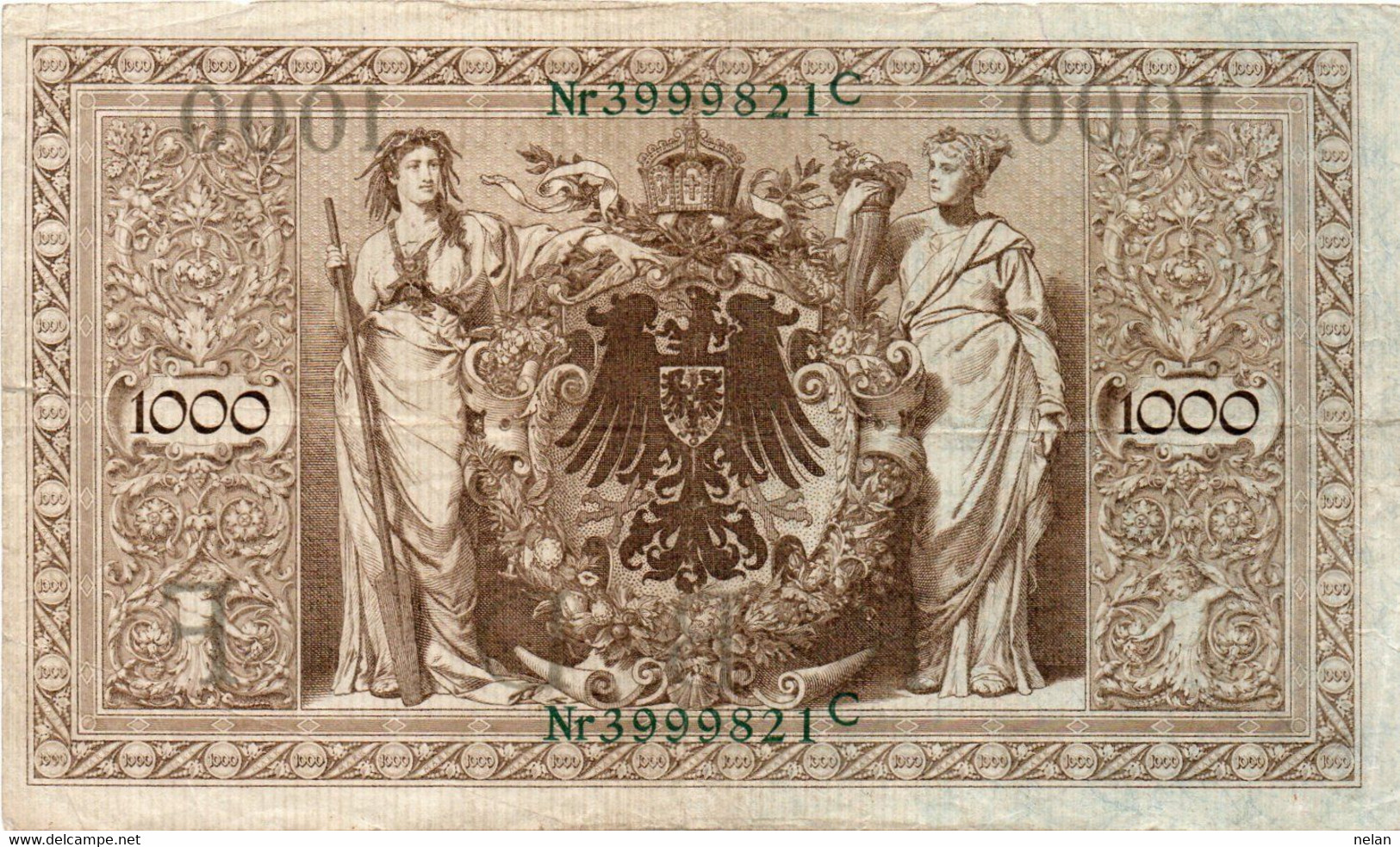 GERMANIA- 1000 MARK 1910 -  Wor:P-45a, Ros:R-46a  XF - 1000 Mark