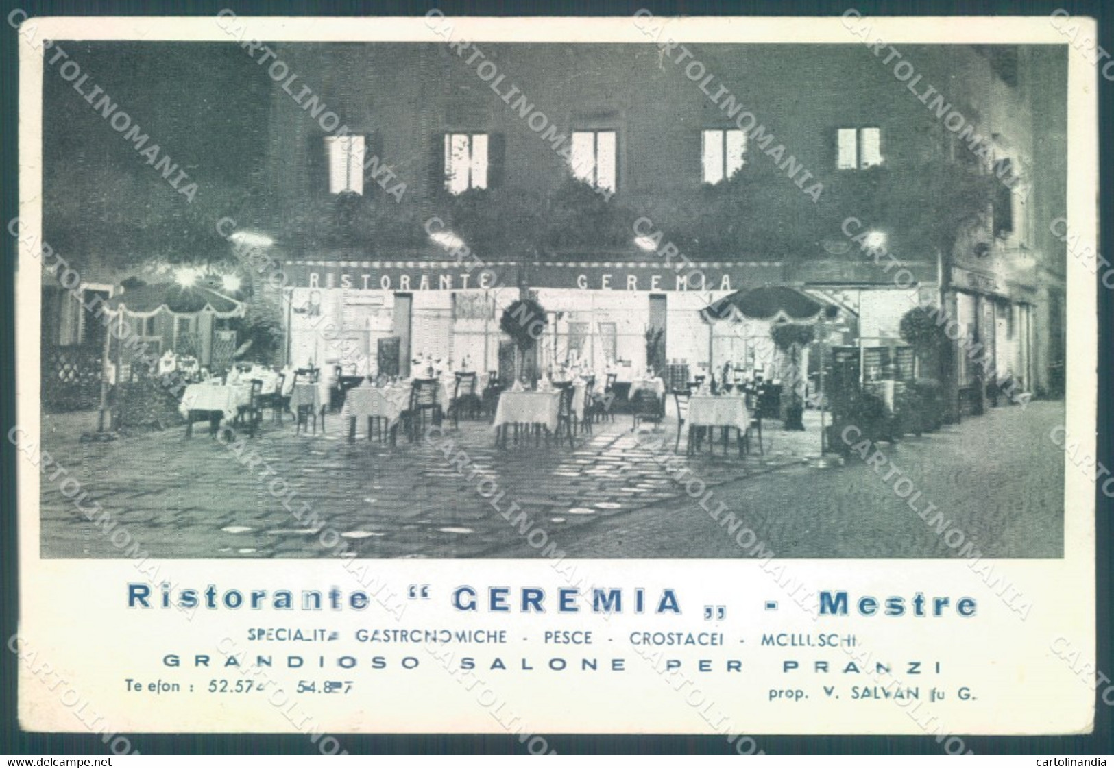 Venezia Mestre Ristorante Geremia FG Cartolina KB9947 - Venezia (Venice)