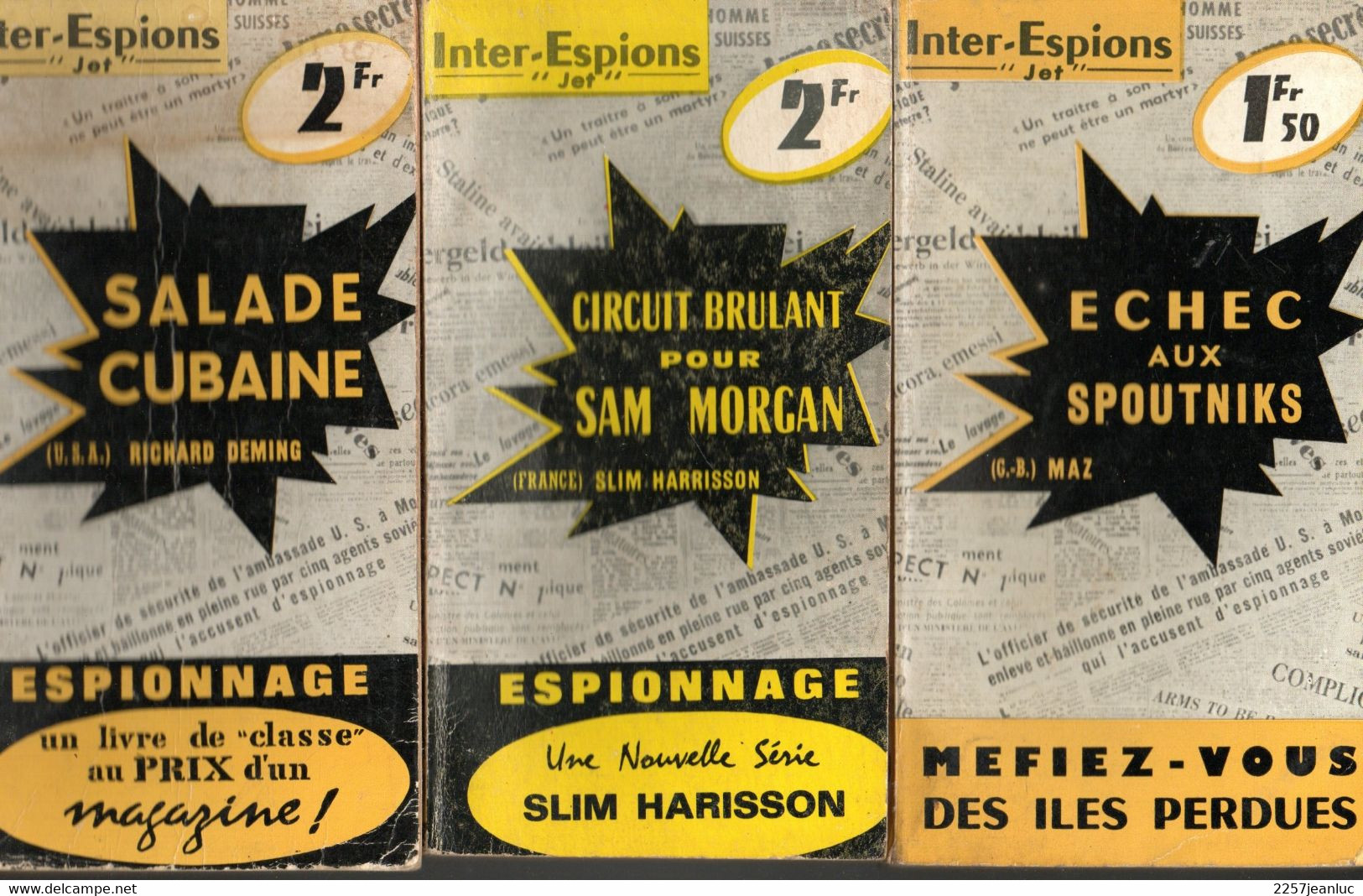 Lot De 5 Romans Inter Espions Jet Des Editions Presses Internationales N: 49.53.54.57.& 70 Titres Divers Des Années 1963 - Otros & Sin Clasificación