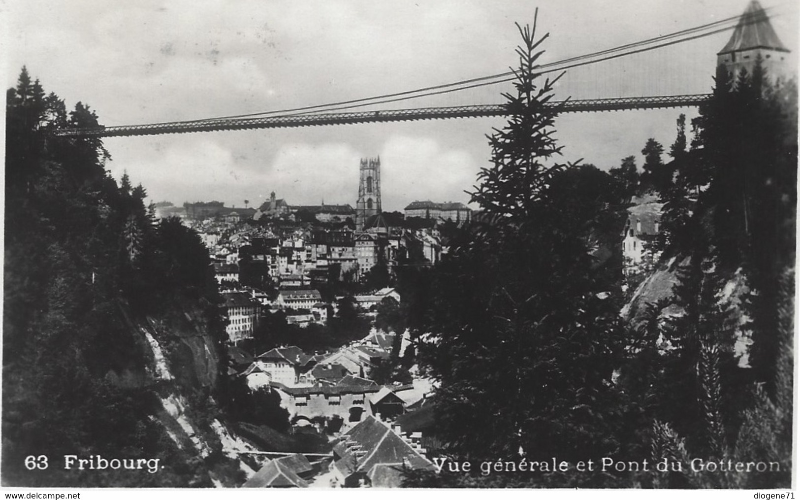 Fribourg Vue Générale Et Pont Du Gotteron - Fribourg