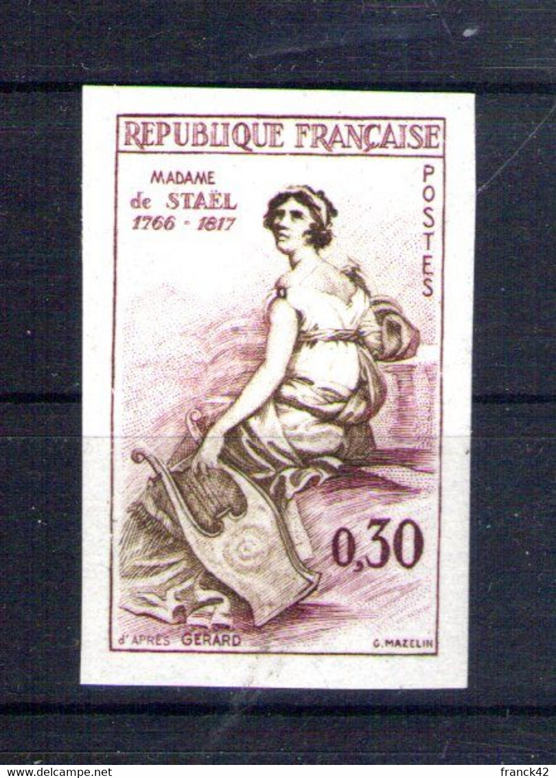 France. Madame De Stael. Non Dentelé - 1951-1960