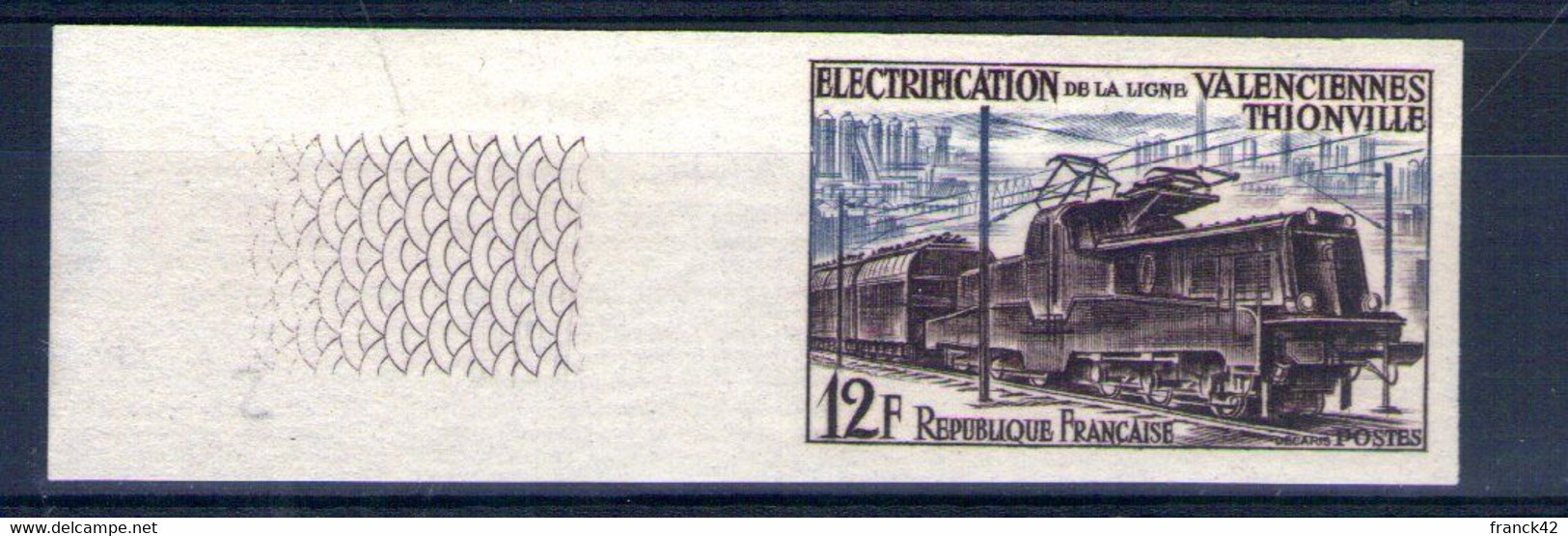 France. électrification De La Ligne Valenciennes-thionville. Non Dentelé - 1951-1960