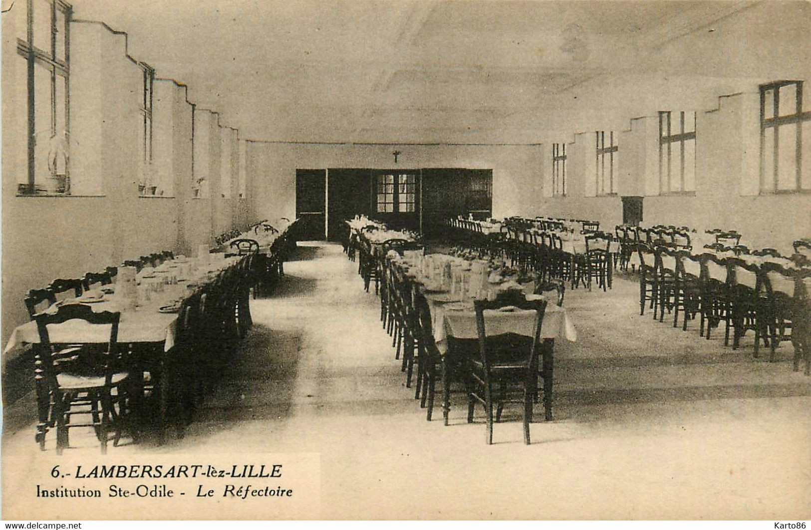 Lambersart Lèz Lille * Institution Ste Odile * Le Réfectoire * école Cantine - Lambersart