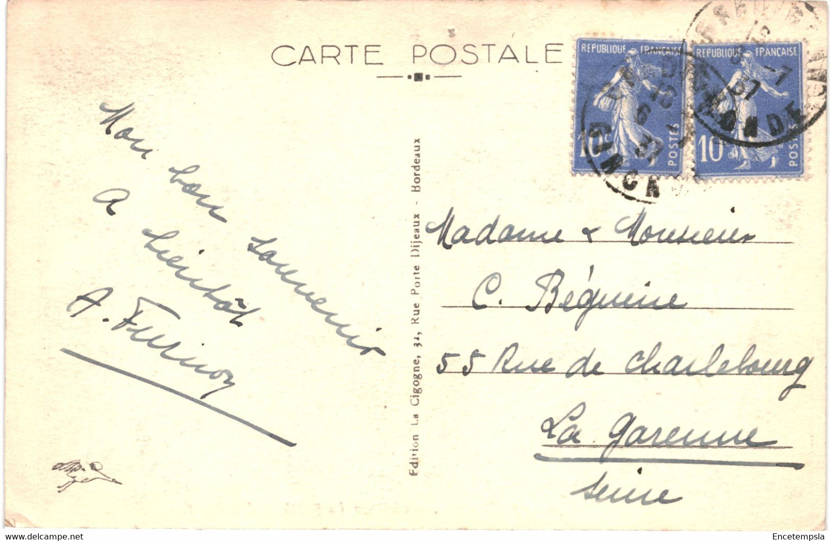 CPA Carte Postale  France  -Gradignan Château  La Burthe  1937  VM45555ok - Gradignan