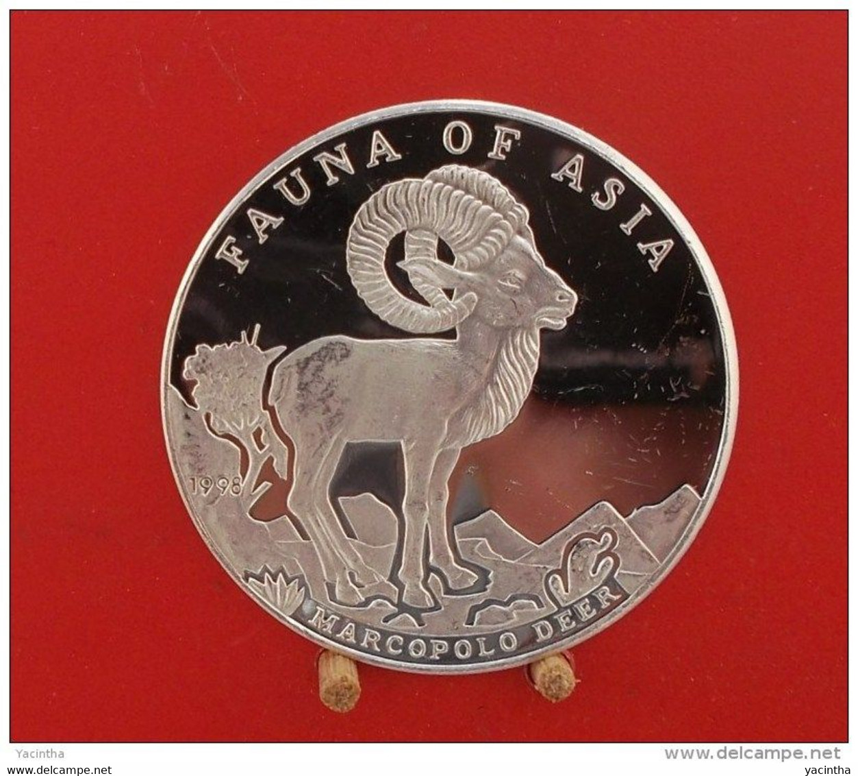 @Y@  Afghanistan 500 Afganis 1998 Proof  Fauna Of Asia .   Marcopolo Deer  (3054)  KM 1034 - Afghanistan