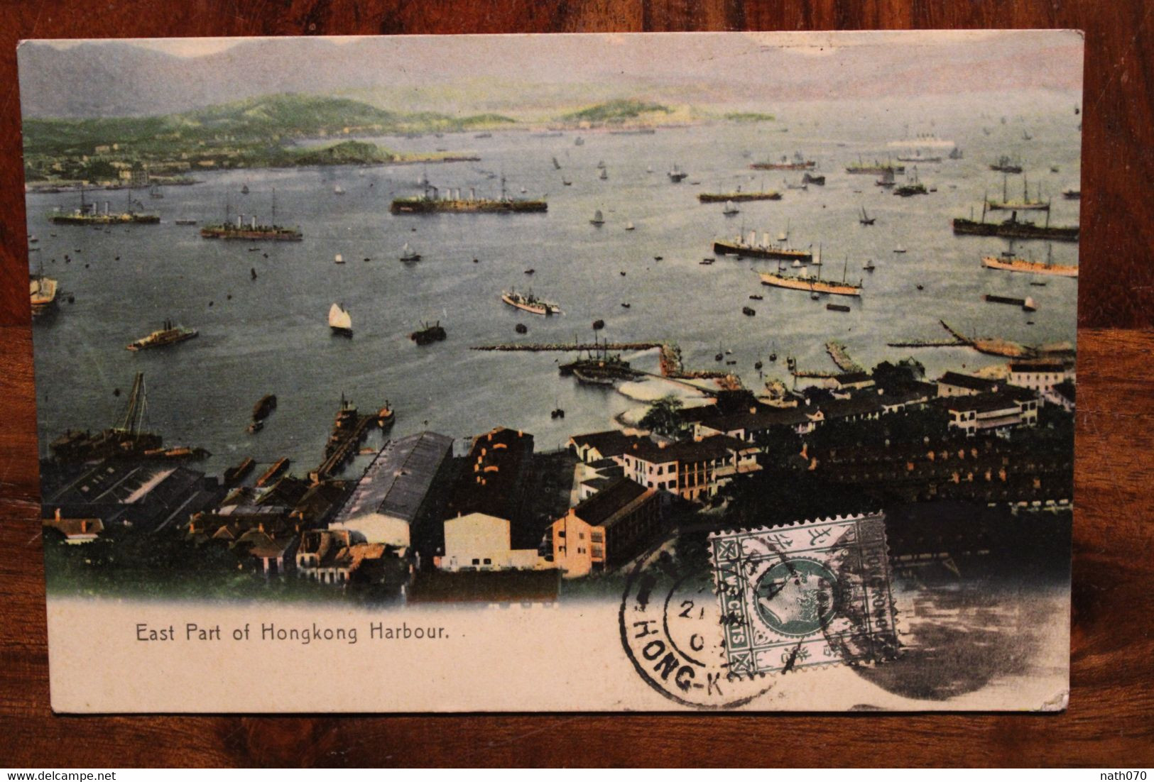 CPA Ak 1909 Hong Kong East Part Of Hongkong Harbour Chine China British Empire Postage War Ship - Brieven En Documenten