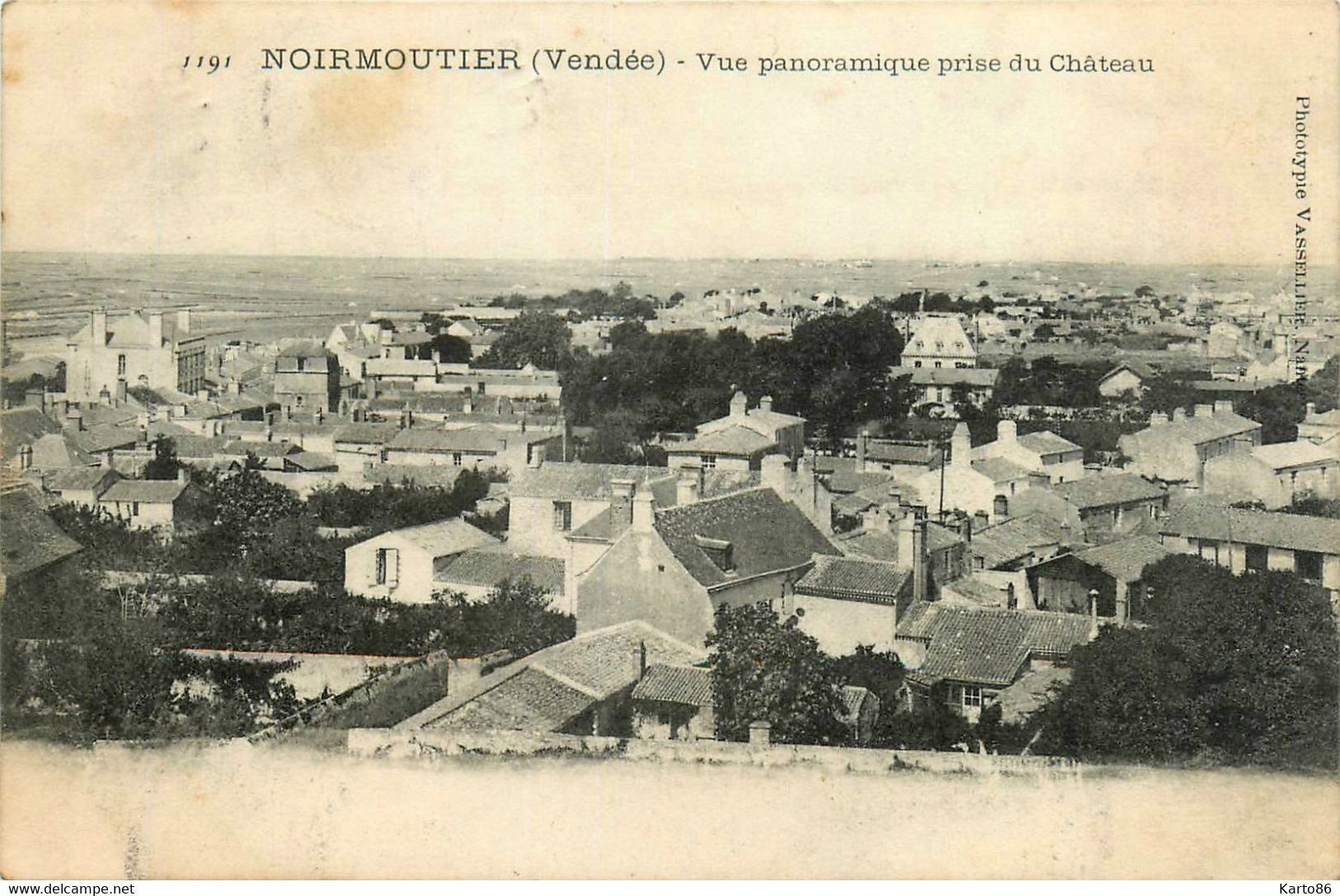 Noirmoutier * Vue Panoramique De La Ville , Prise Du Château - Noirmoutier