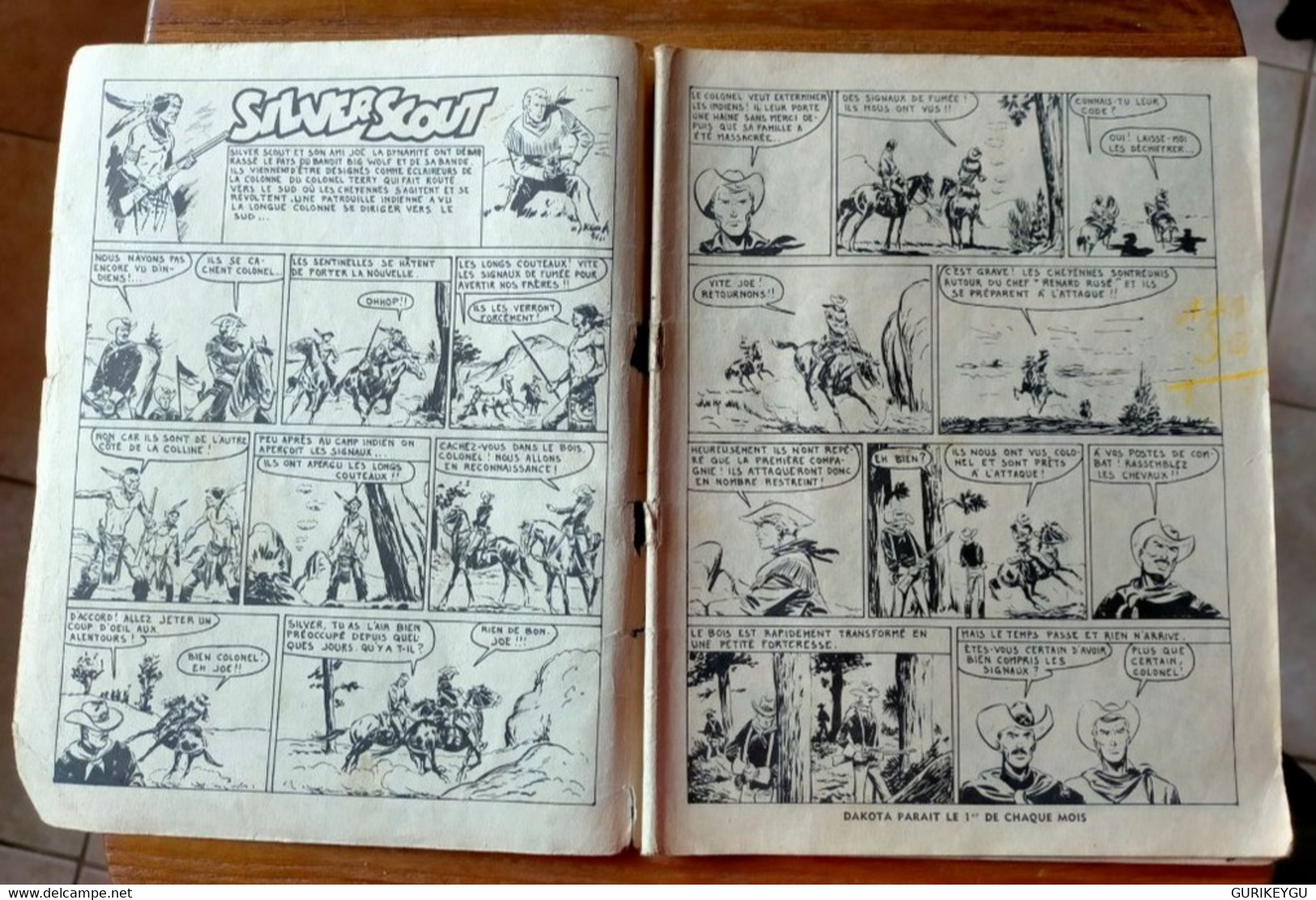 Bd DAKOTA N° 7 MON JOURNAL Silver Scout Bill L'éclair SLIM De 1955 Couverture Du Dessinateur Cezard - Mon Journal