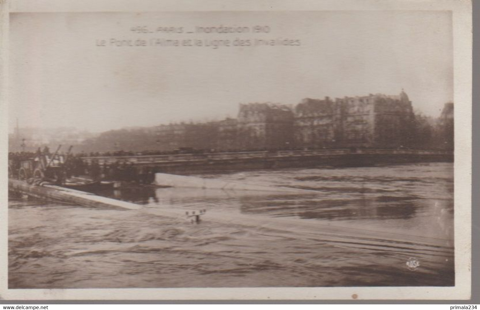 PARIS 75008 - INONDATIONS 1910 - PONT DE L ALMA - Arrondissement: 08