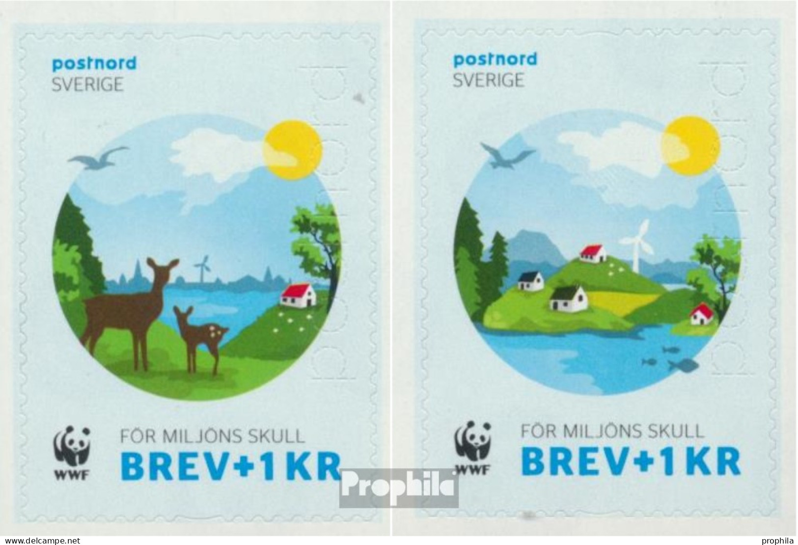 Schweden 3049-3050 (kompl.Ausg.) Postfrisch 2015 Naturschutz - Unused Stamps