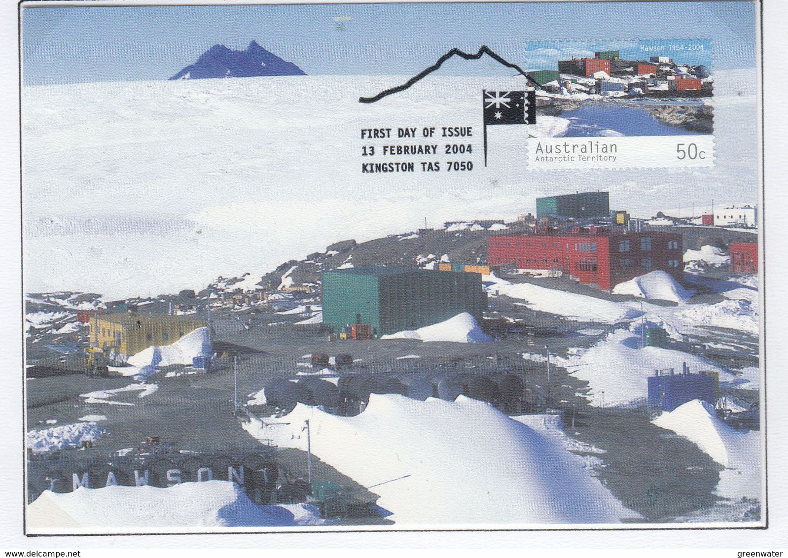 AAT 2004 50Y Mawson Station (View Station) 1v  Maxicard (AAT183B) - Maximumkarten