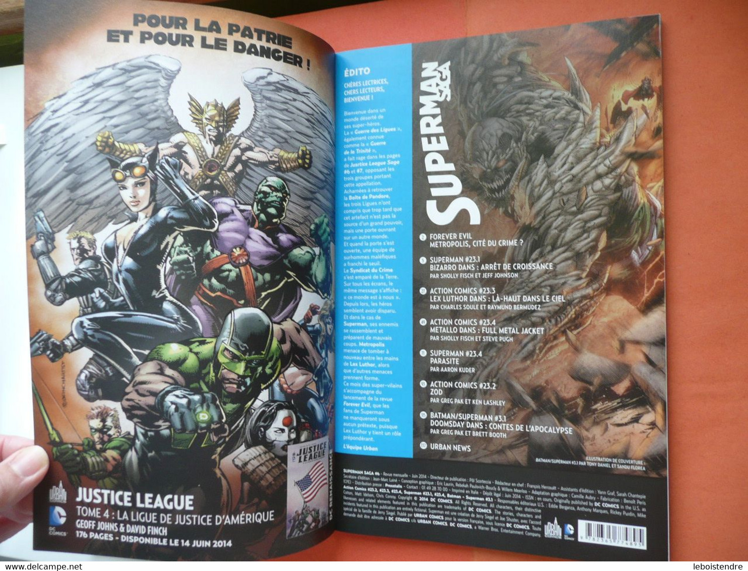 SUPERMAN SAGA N 6 JUIN 2014 FOREVER EVIL : LES ENNEMIS DE L HOMME D ACIER URBAN COMICS DC COMICS TBE - Superman