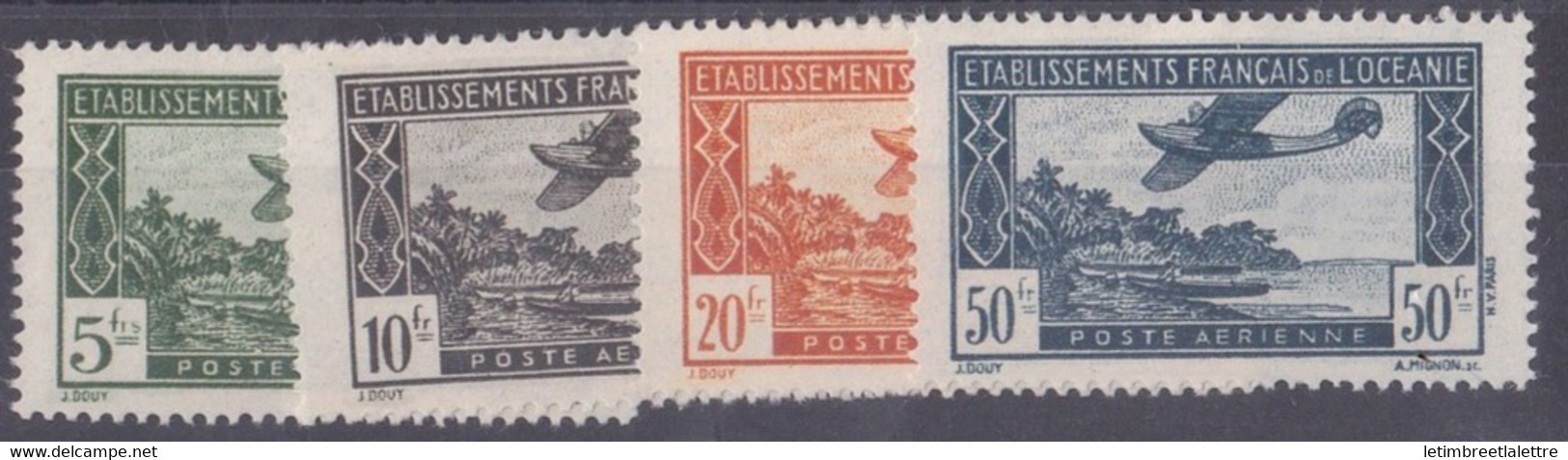 ⭐ Océanie - Poste Aérienne - YT N° 14 à 17 ** - Neuf Sans Charnière - 1944 ⭐ - Airmail