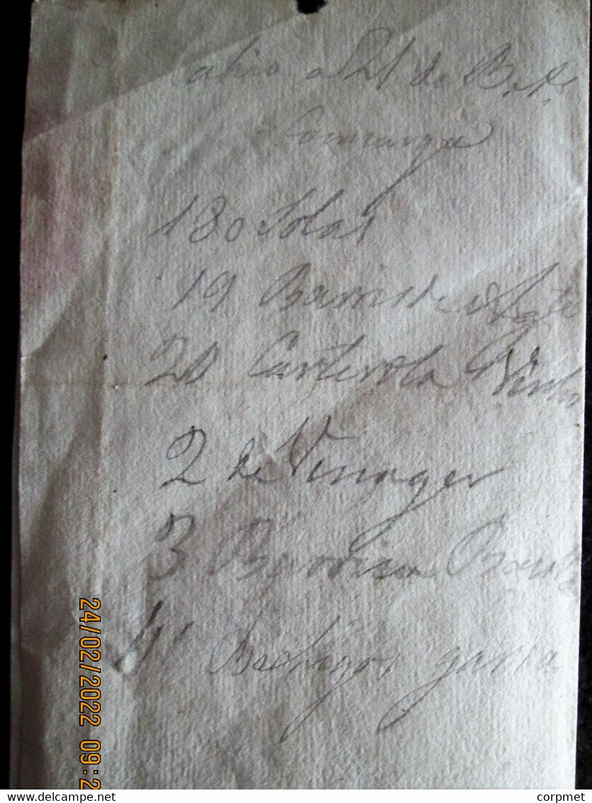 ARGENTINA 1822 JUAN BAUTISTA AZOPARDO Jefe Comandancia General De Puertos -Original Document Signature For Ship From Rio - Historische Documenten