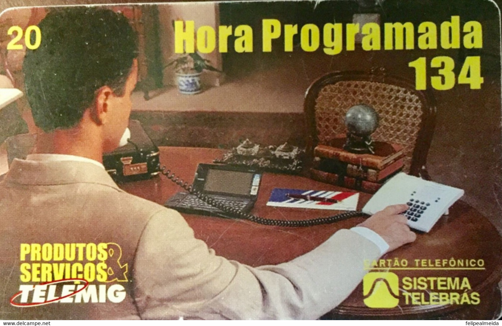 Phone Card Manufactured By Telebras In 1999 - Service Scheduled Time Offered By The Operator Where You Could Schedule To - Telecom Operators