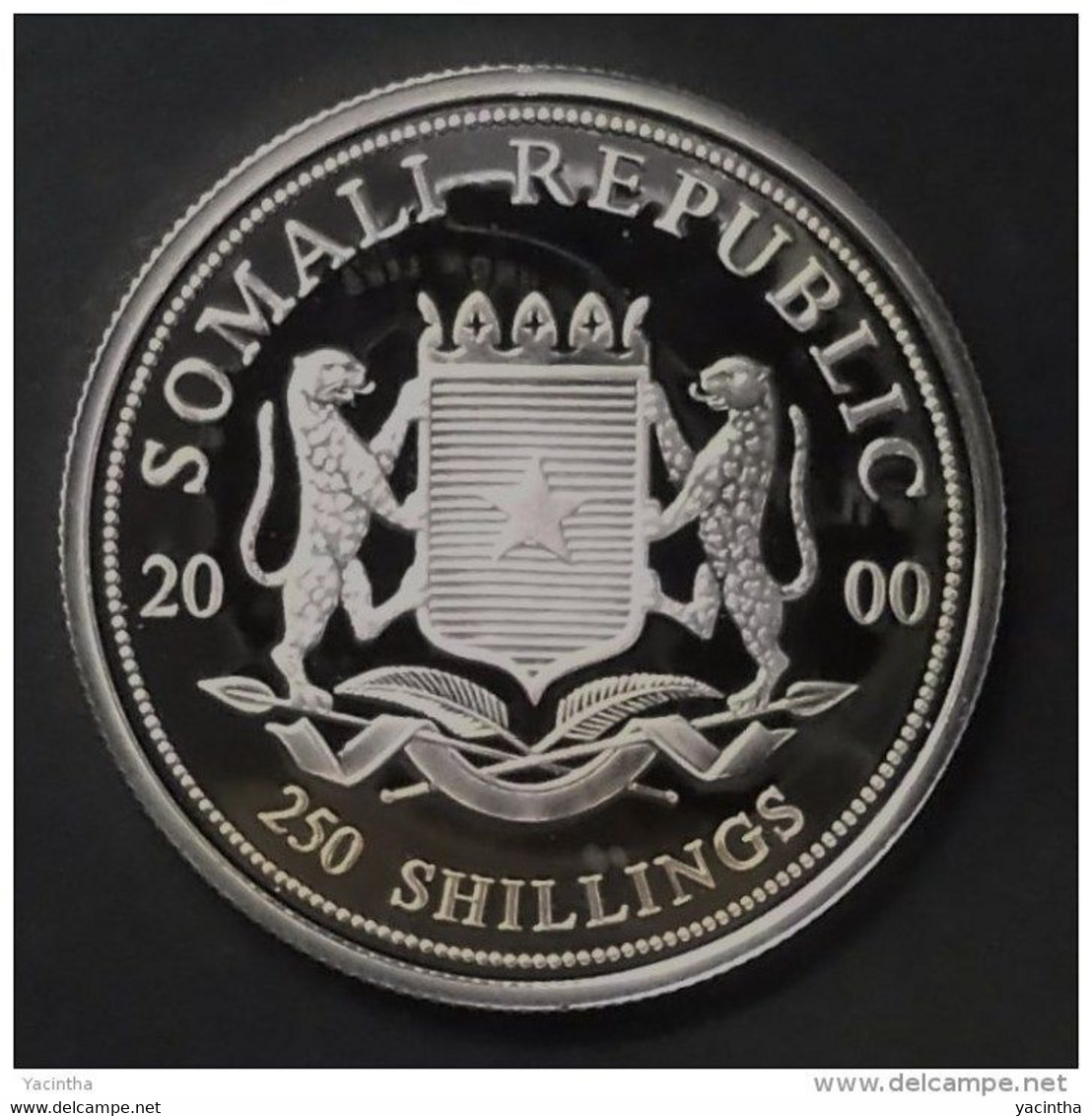 @Y@   Somalie  250 Shilling 2000 Proof   Zilver - Somalia