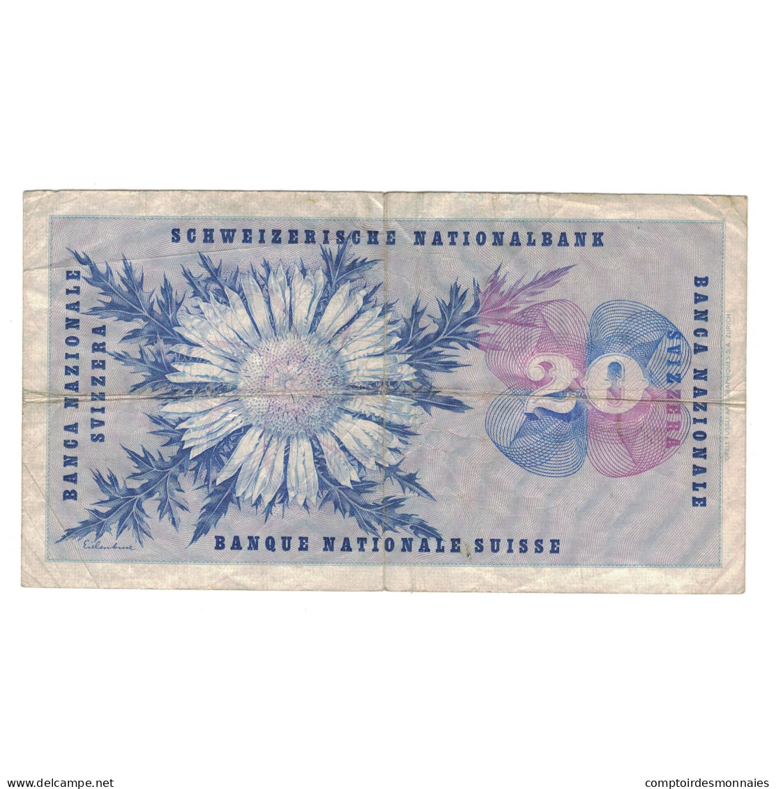 Billet, Suisse, 20 Franken, 1963, 1963-03-28, KM:46j, TB+ - Suisse