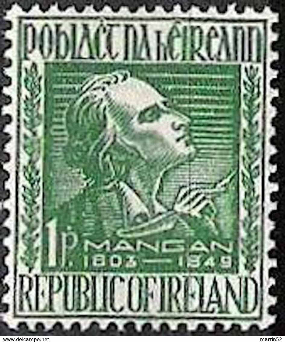 Ireland - Eire 1949: James Clarence Mangan (1803-1849) Poet Michel-No. 110 ** MNH (cote 5.50 Euro) - Nuovi