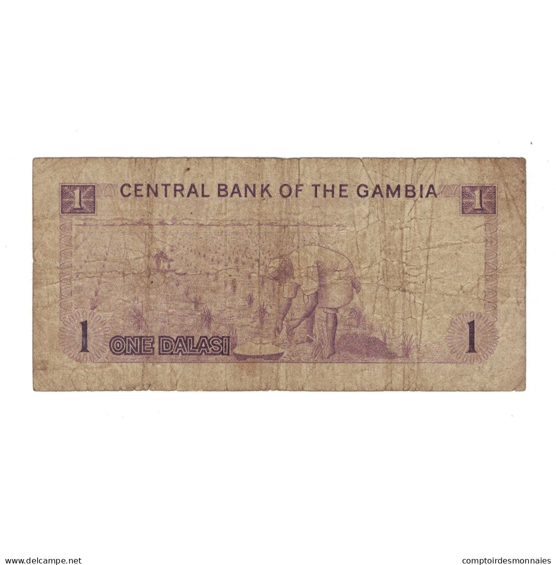 Billet, Gambie, 1 Dalasi, KM:4f, B - Gambia