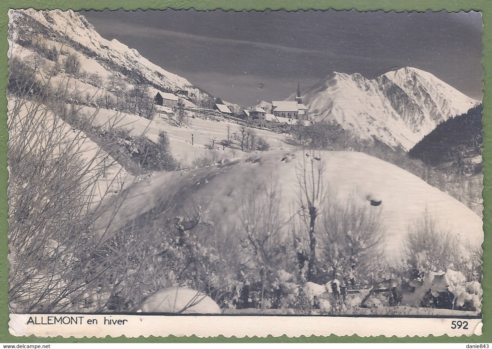 CPSM Grand Format Type Carte Photo - ISERE - ALLEMONT EN HIVER  - édition D'Art ROBY / 592 - Allemont