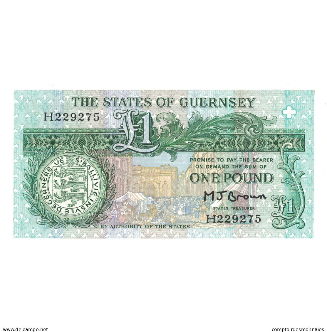 Billet, Guernesey, 1 Pound, KM:48b, NEUF - Guernsey