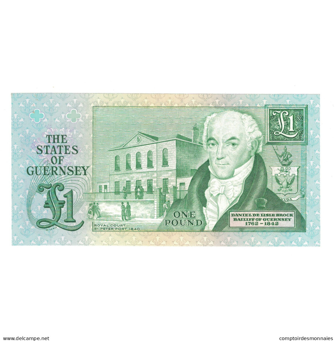 Billet, Guernesey, 1 Pound, KM:48b, NEUF - Guernesey