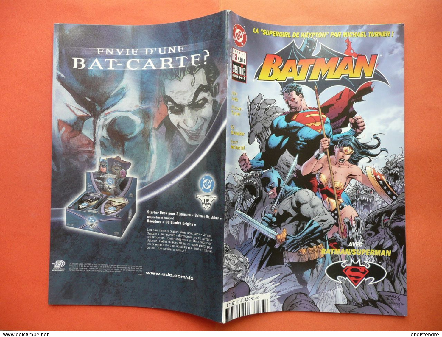 BATMAN N 13 FEVRIER 2005  SUPERGIRL DE KRYPTON  2 - 3 BATMAN / SUPERMAN LEGENDE DE BATMAN SEMIC COMICS DC COMICS TBE - Batman