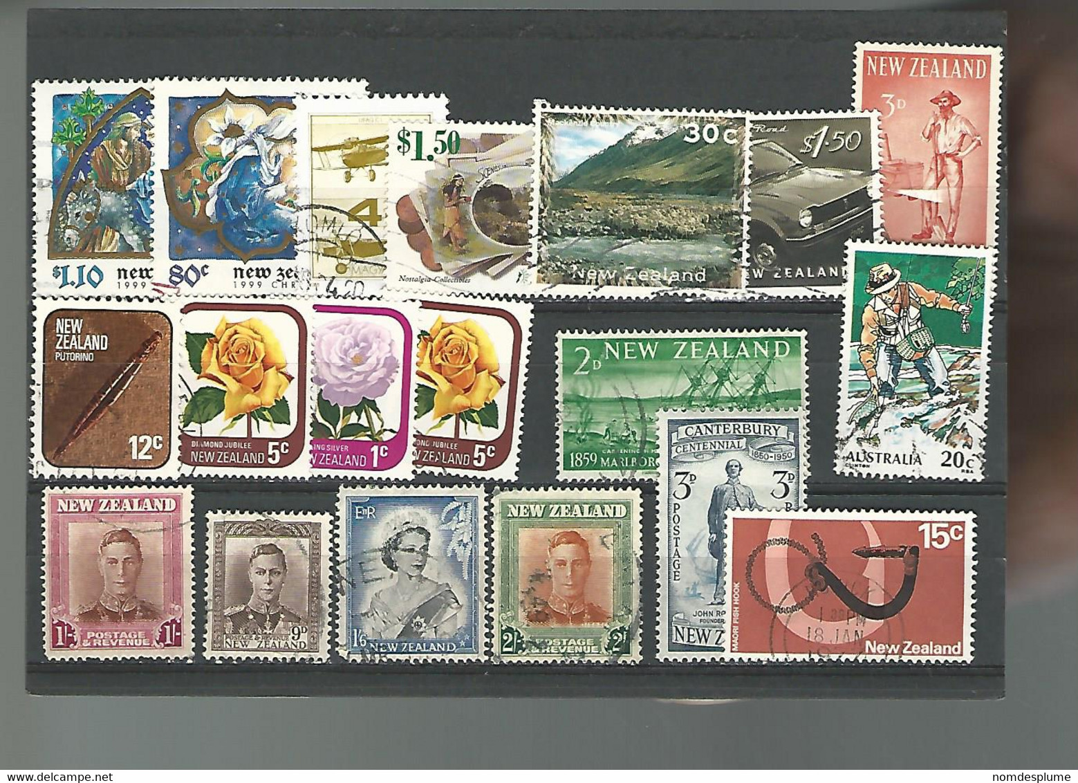 55190 ) Collection New Zealand King Queen Postmark - Verzamelingen & Reeksen