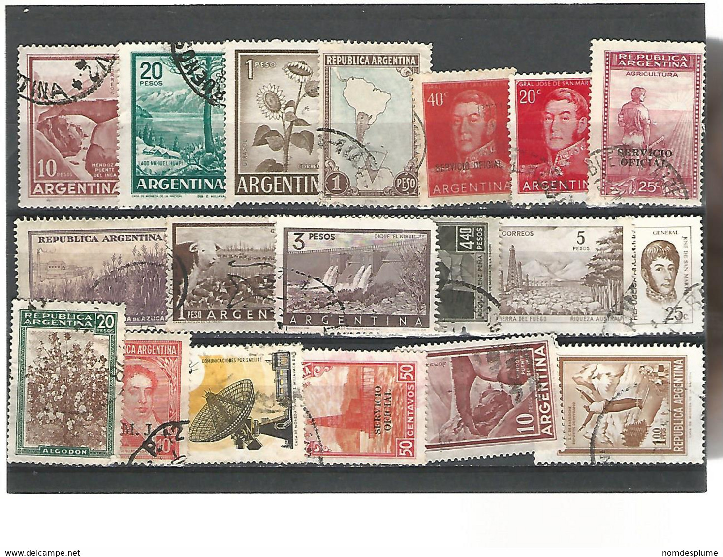 55197 ) Collection Argentina Official Postmark - Collections, Lots & Séries