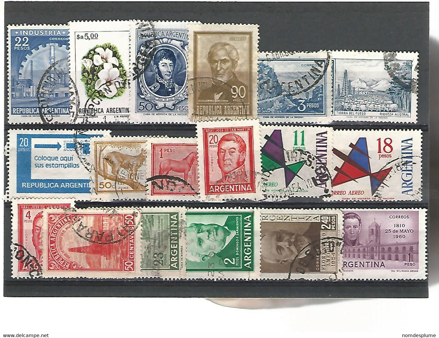 55198 ) Collection Argentina Postmark - Colecciones & Series