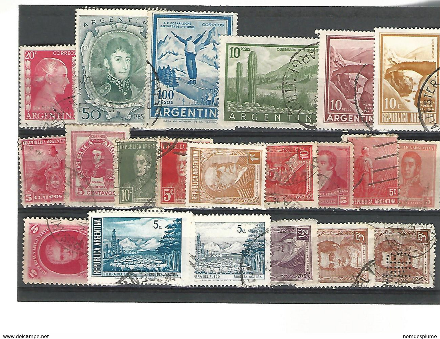 55199 ) Collection Argentina Postmark Perfin - Colecciones & Series