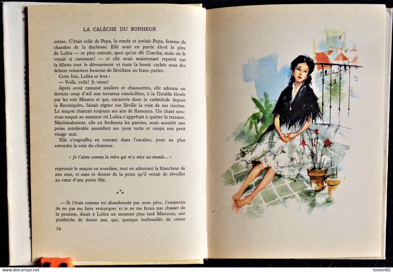 Michèle Arnéguy - La calèche du bonheur  - Bibliothèque Rouge et Or Souveraine - ( 1959 ) .