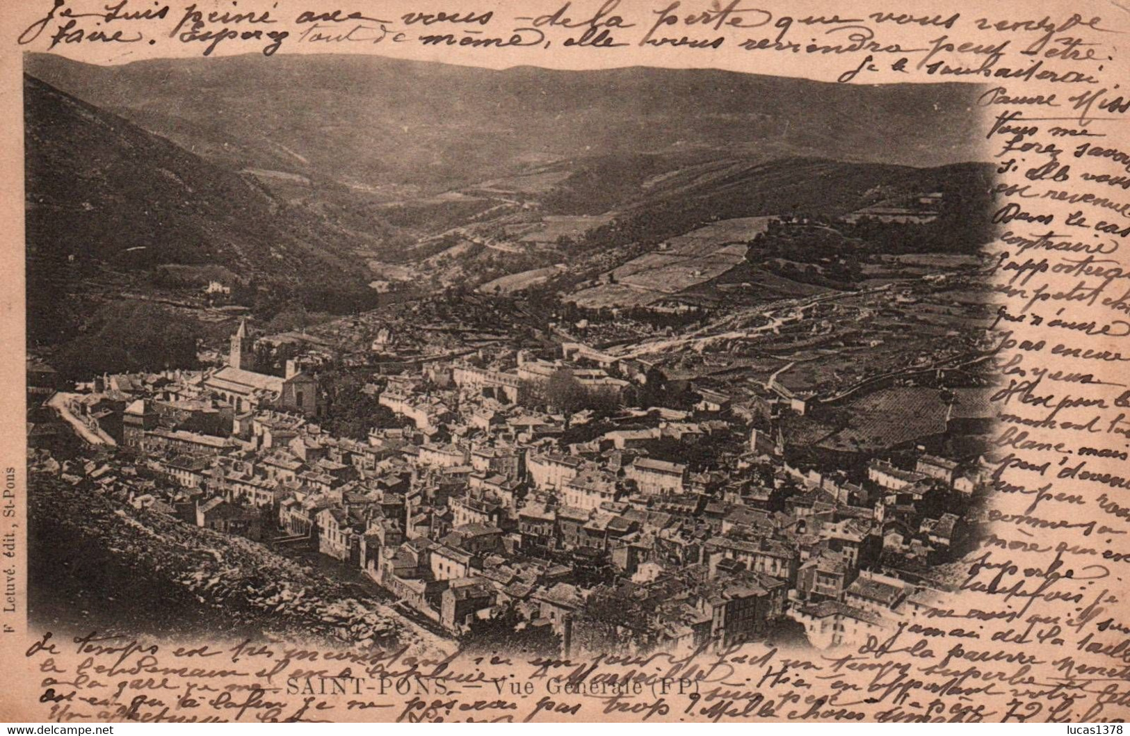 34 / SAINT PONS / VUE GENERALE / PRECURSEUR 1902 - Saint-Pons-de-Mauchiens