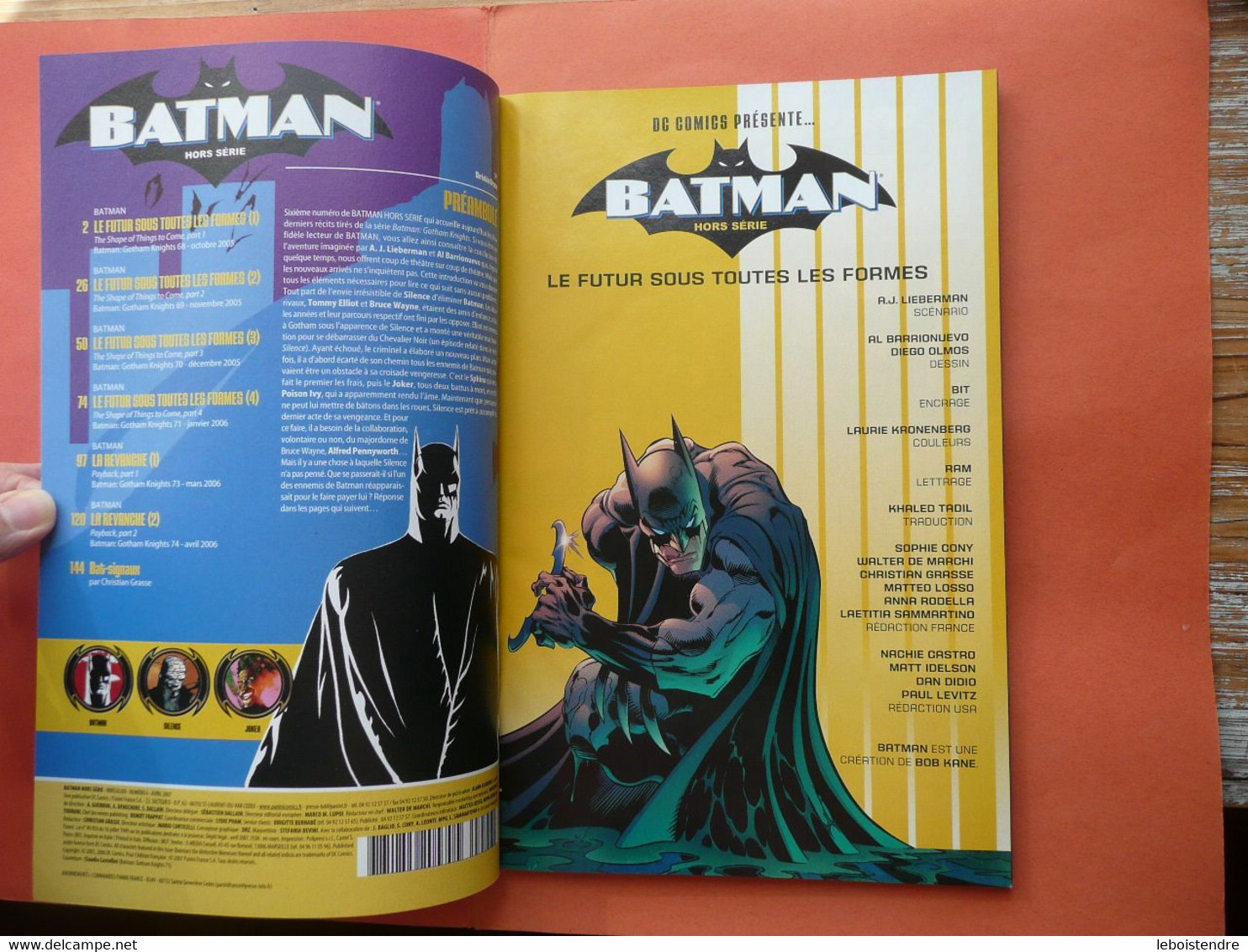 BATMAN HORS SERIE N 6 AVRIL 2007 LE FUTUR SOUS TOUTES LES FORMES 1-4 LA REVANCHE 1-2 DC COMICS PANINI TBE - Batman