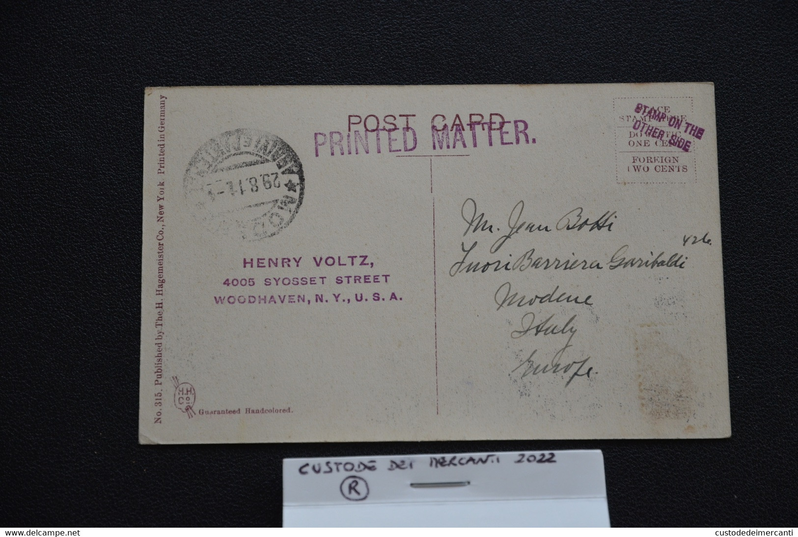 CARTOLINA POSTALE CARD POSTAL OLD DUTCH REFORM HOUSE N.Y. CITY VG 1911 STAMP ONE CENTS G. WASHINGTON RARE - Brooklyn