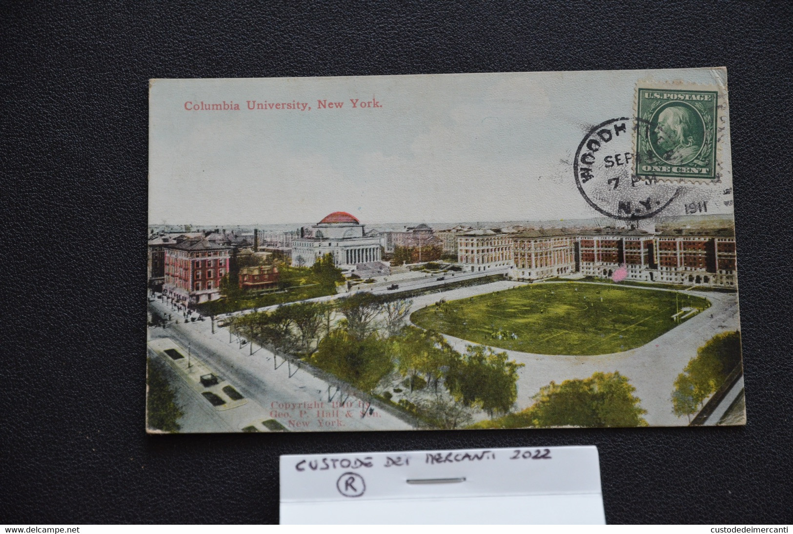 CARTOLINA POSTALE CARD POSTAL COLUMBIA UNIVERSITY N.Y. CITY VG 1913 STAMP ONE CENTS G. WASHINGTON RARE - Brooklyn