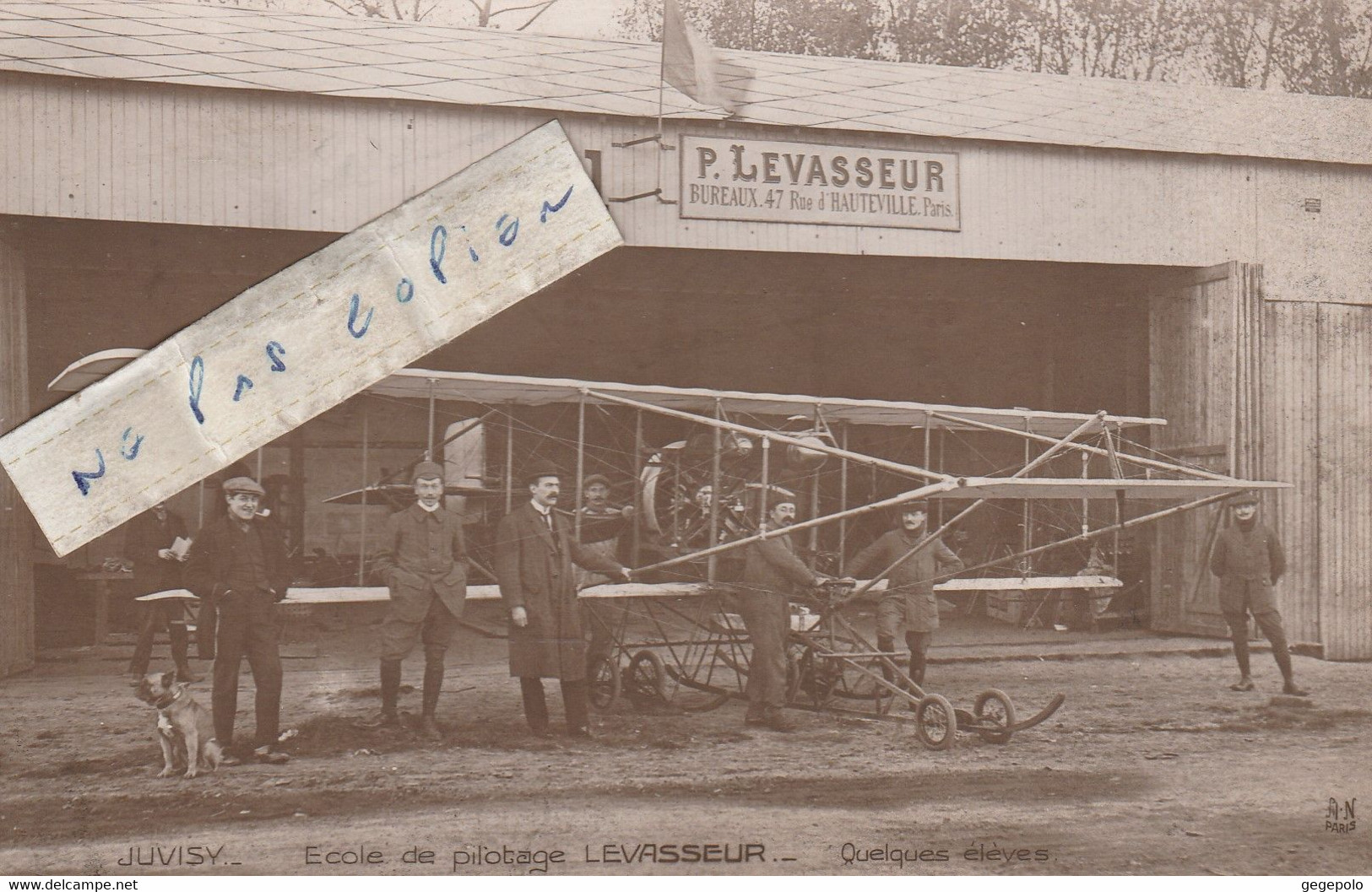 JUVISY  Sur ORGE - Ecole De Pilotage P. LEVASSEUR - Quelques élèves ( Carte Photo ) - Juvisy-sur-Orge