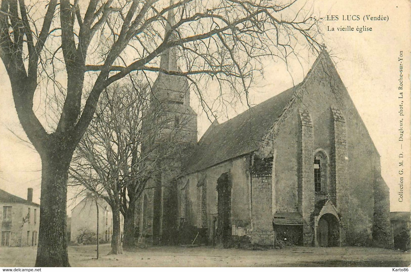 Les Lucs Sur Boulogne * Place Et La Vieille église Du Village * 1906 - Les Lucs Sur Boulogne
