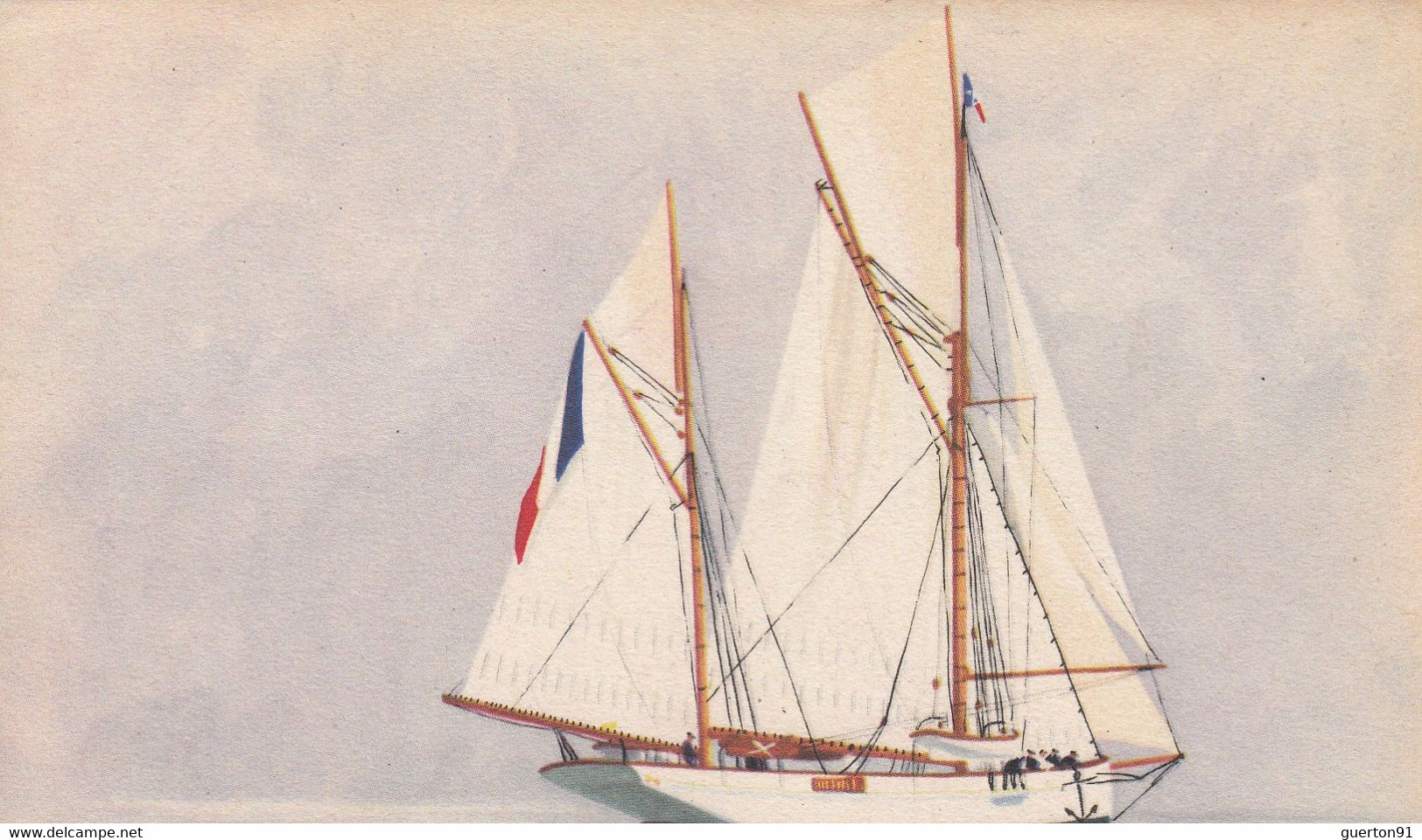 CPA ( Illustrateur Bateau) HAFFNER   Yacht Encalminé  (b Theme 6) - Haffner