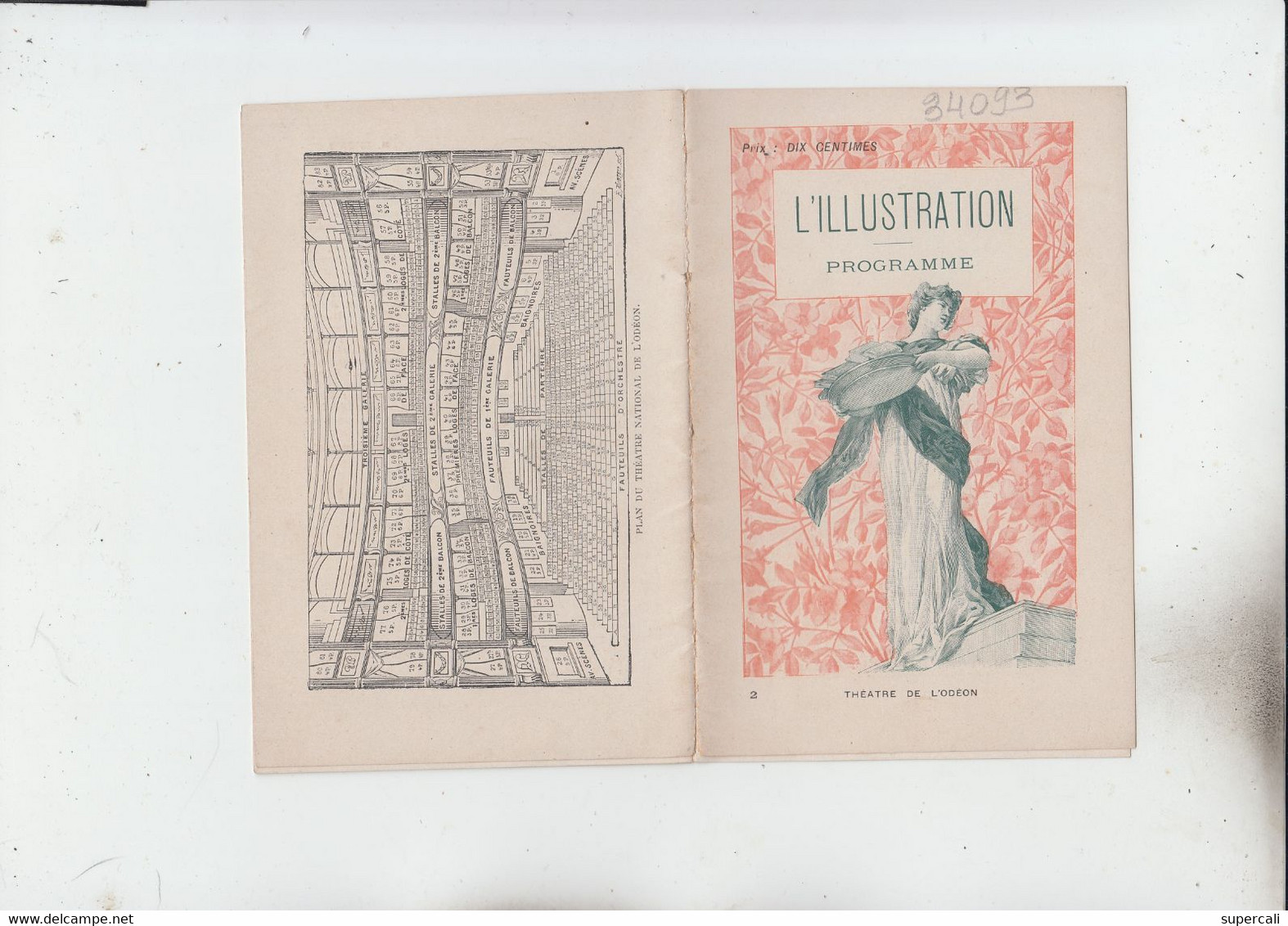 RT34.093  L'ILLUSTRATION. PROGRAME THEATRE DE L'ODEON 1899 Mme SEGOND WEBER - Giornali - Ante 1800